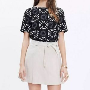Madewell Industry Button-Back Top in Batik Grid
